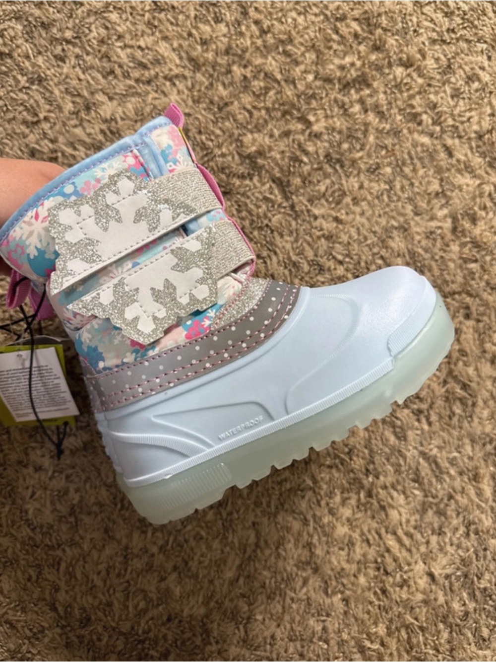 Girls snowflake snow boots - Picture 3 of 7